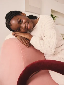 Crème - Fleece Jacquard Pyjama's Set 2 Pieces (2-16jr)