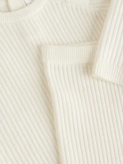 Crème - Gebreide babytrui en leggings set 2 -delig (0mnd -3jr)