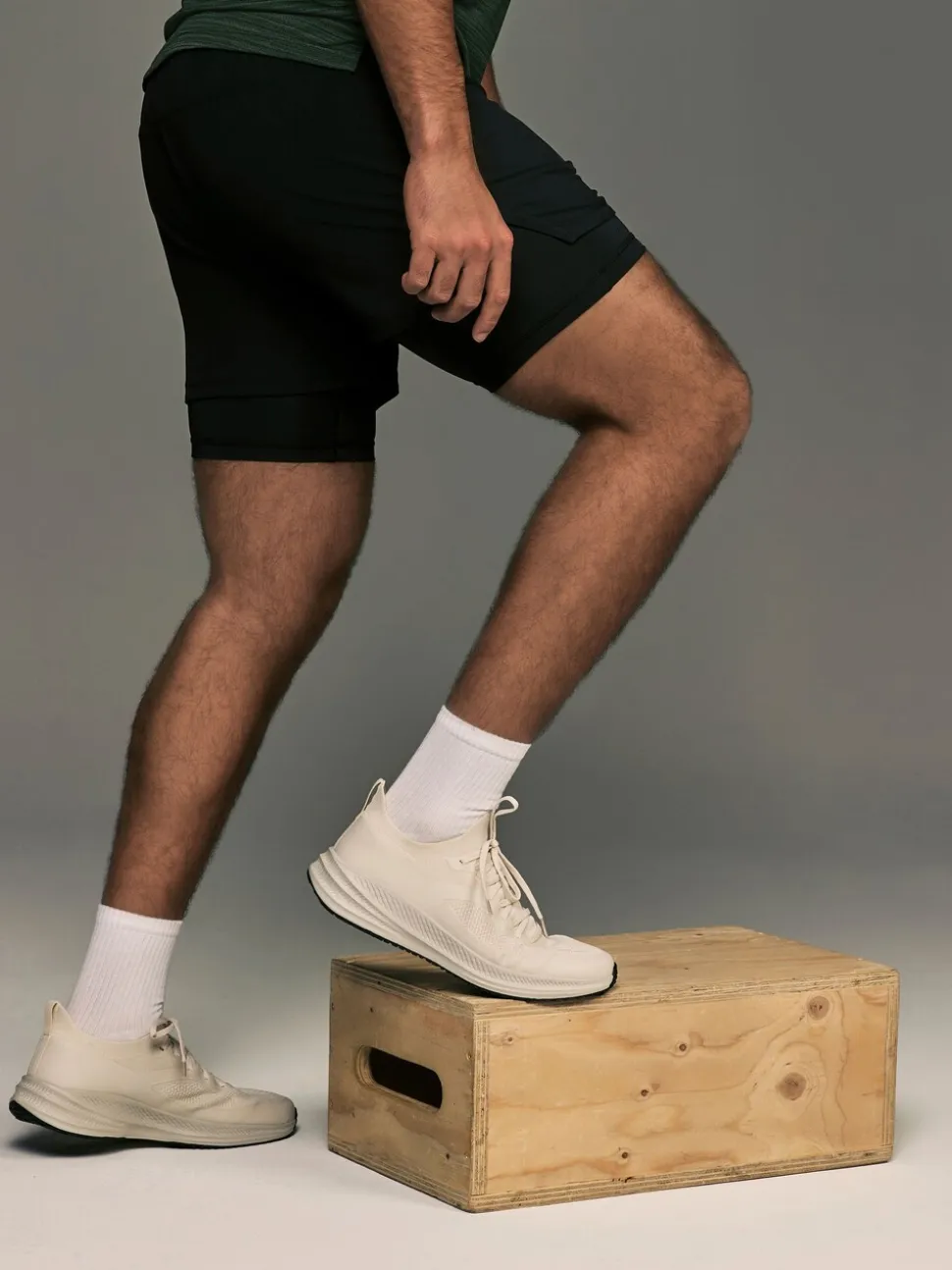 Crème - Gebreide sneakers