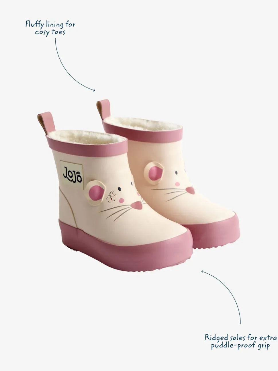 Crème - JoJo Maman Bébé Print Short Wellies