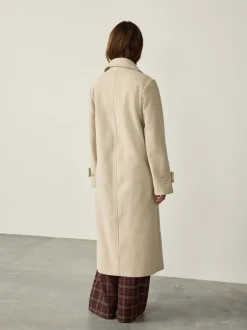 Crème - Lange maxi-jas