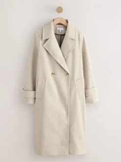 Crème - Lange maxi-jas