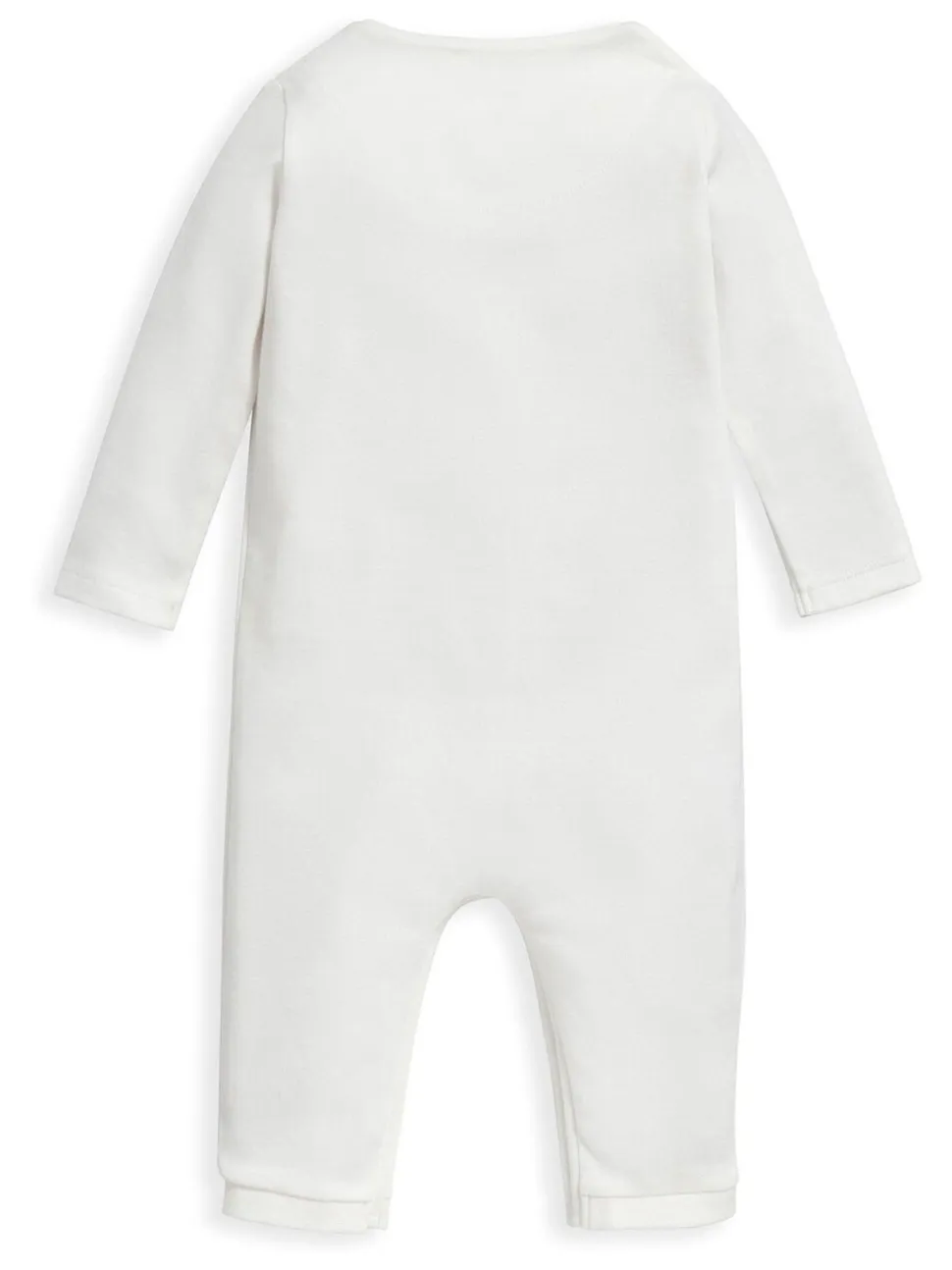 Crème - Mamas & Papas crème rompertje met safari-borduursel van 100% katoen