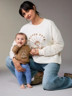 Crème - Maternity Mini Me Sweatshirt Set