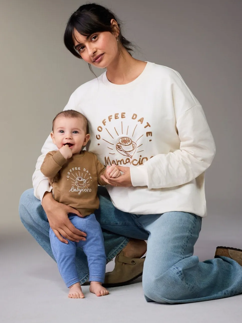 Crème - Maternity Mini Me Sweatshirt Set