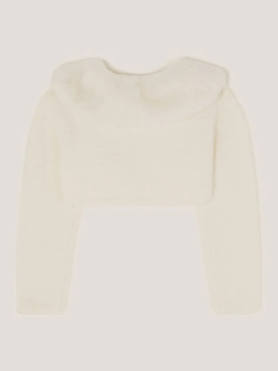 Crème - Monsoon Baby - Fuzzy vest met afneembare kraag