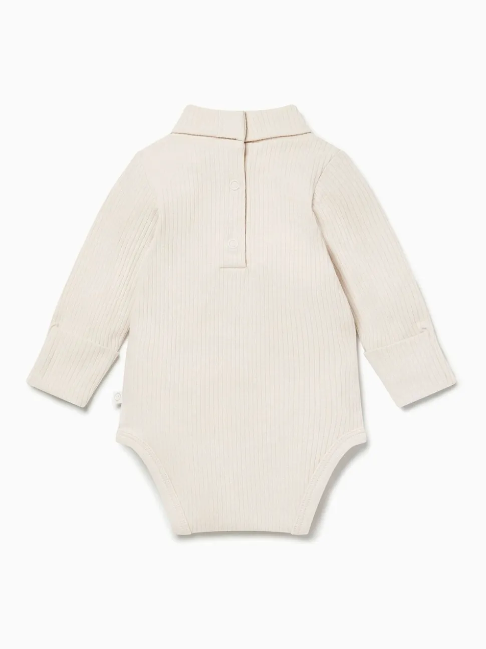 Crème - MORI Ribbed Roll Neck Supersoft Bodysuit