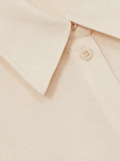 Crème - Reiss Millie strandcover-up speelpakje met ceintuur