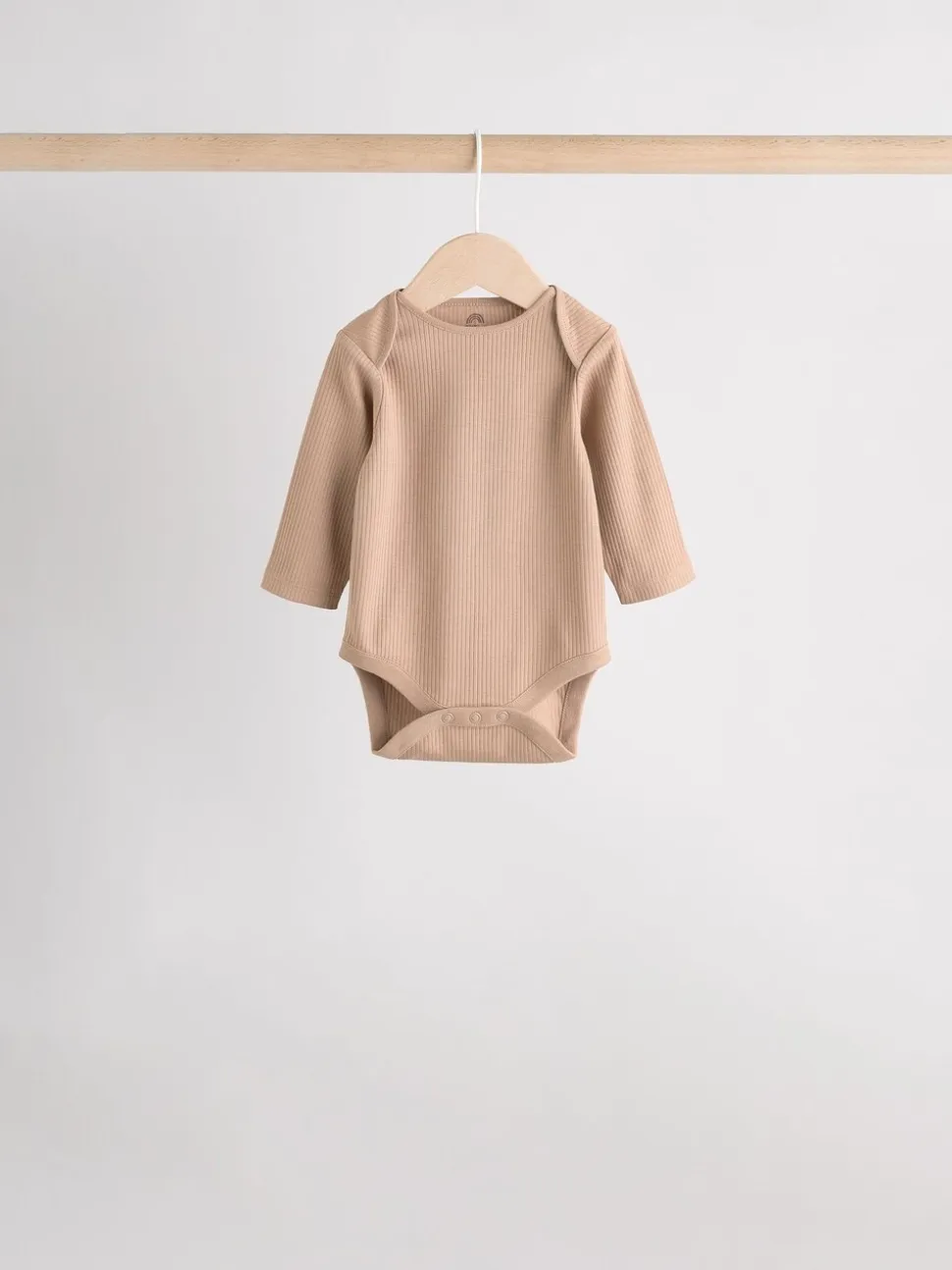 Crème - Set van 5 rompers met lange mouwen