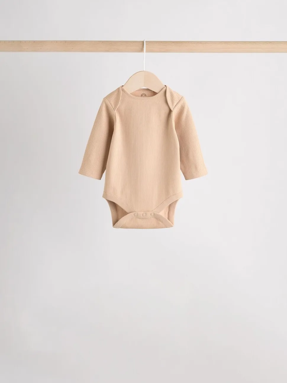 Crème - Set van 5 rompers met lange mouwen