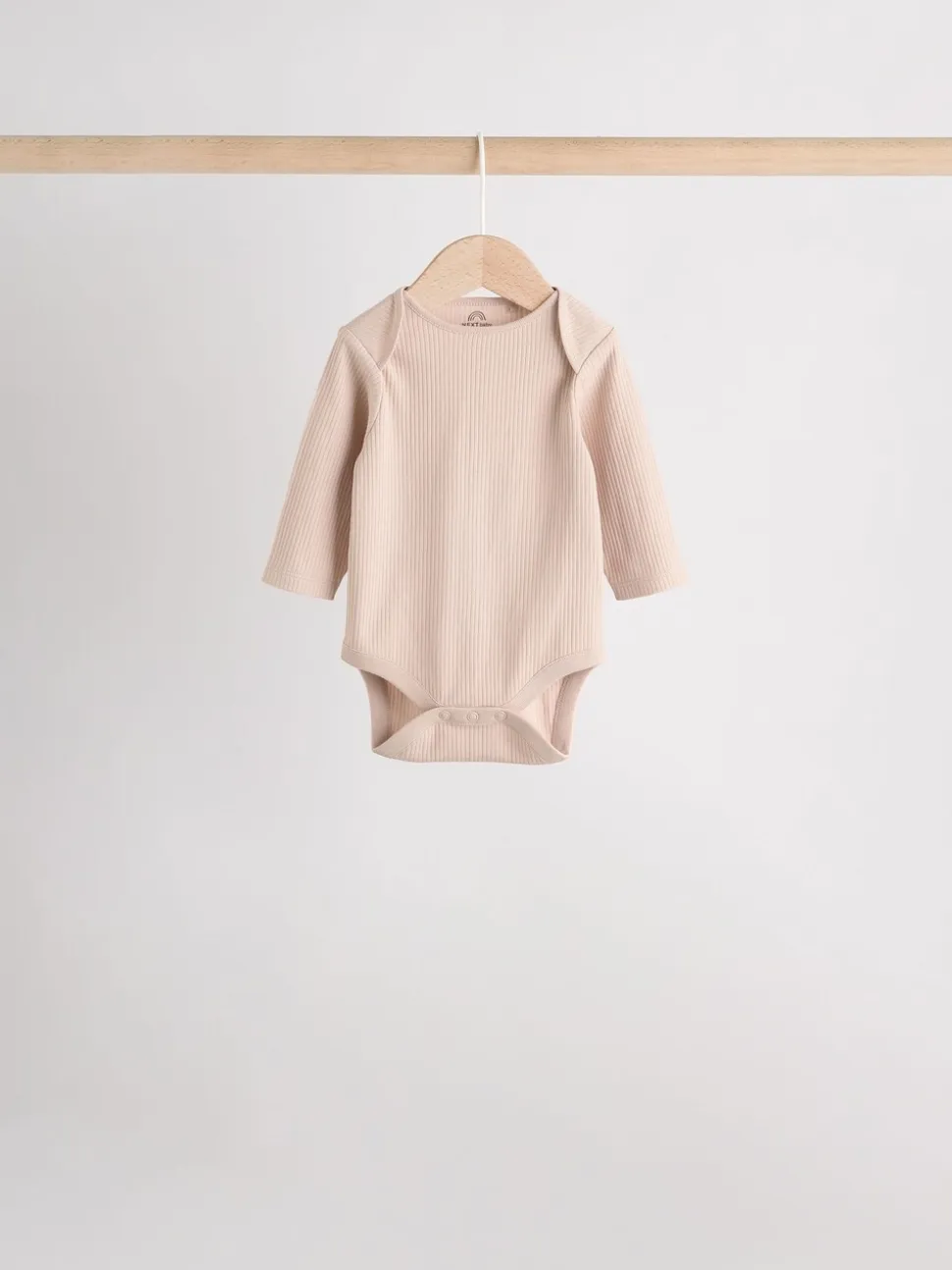 Crème - Set van 5 rompers met lange mouwen