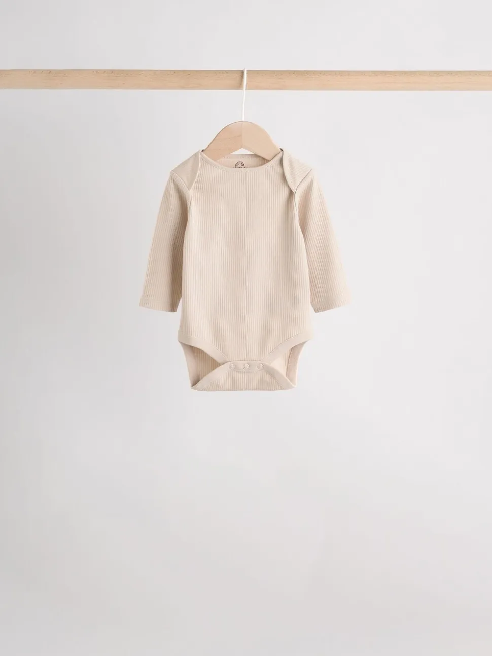 Crème - Set van 5 rompers met lange mouwen