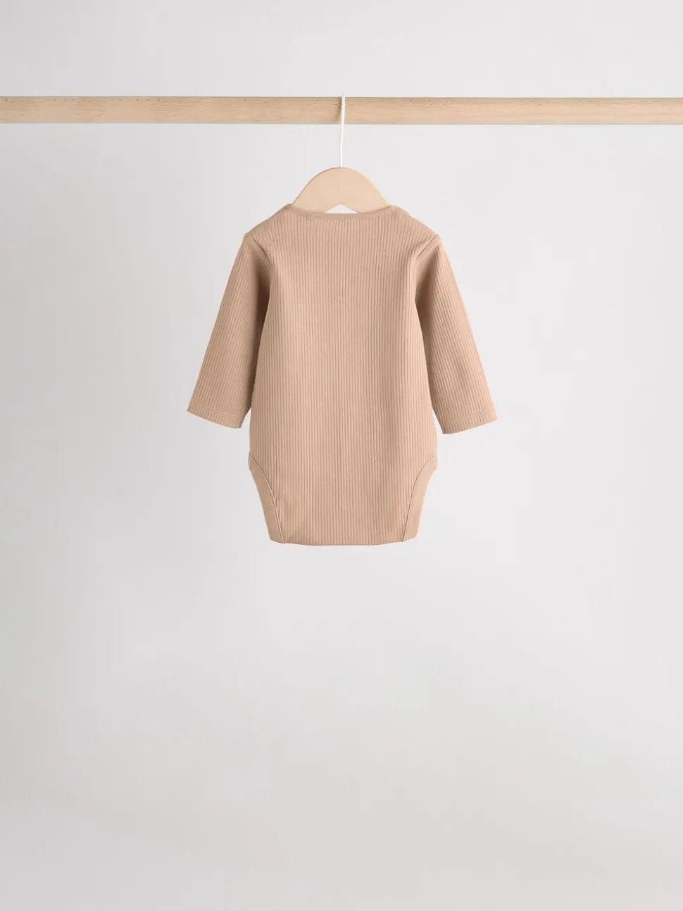 Crème - Set van 5 rompers met lange mouwen