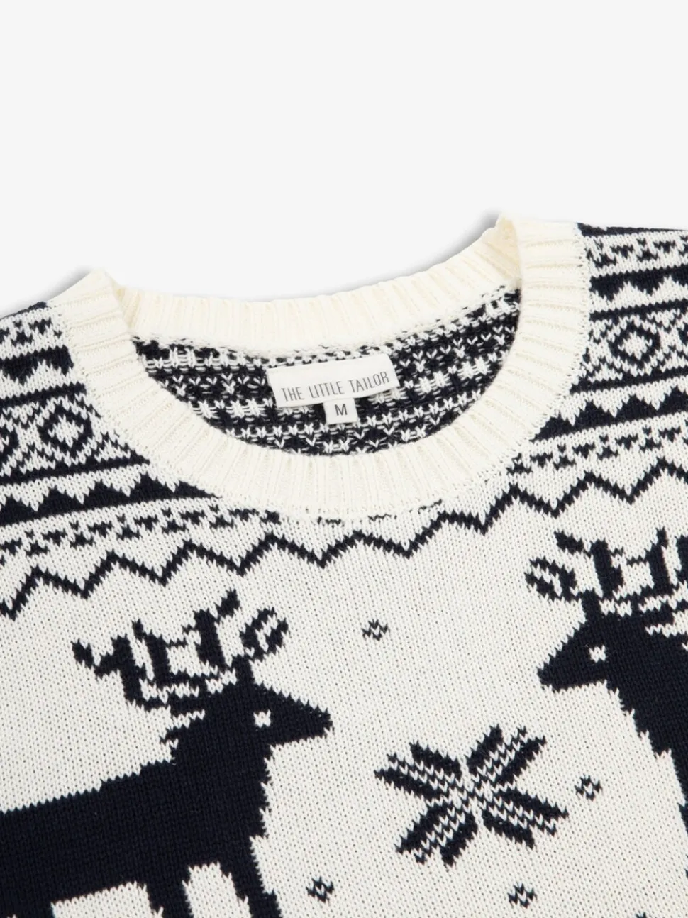 Crème - The Little Tailor kersttrui met rendierfairislepatroon