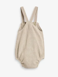 Crème - The Little Tailor stijlvol gebreid babyrompertje van 100% katoen