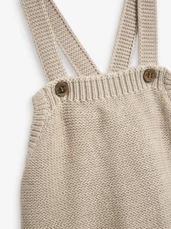 Crème - The Little Tailor stijlvol gebreid babyrompertje van 100% katoen