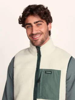 Crème - Tog 24 Evan sherpa bodywarmer voor heren