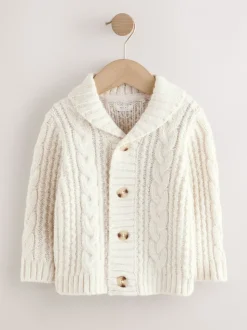 Crème - Vest met figuurtjes (3mnd-7jr)