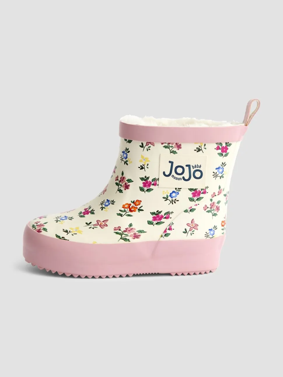 Crème gebloemd - JoJo Maman Bébé Print Cosy Short Wellies