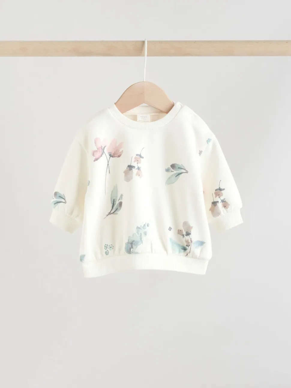 Crème gebloemd - Set van 2 -delige Baby Sweater en Joggingbroeken (0mnd -2jr)