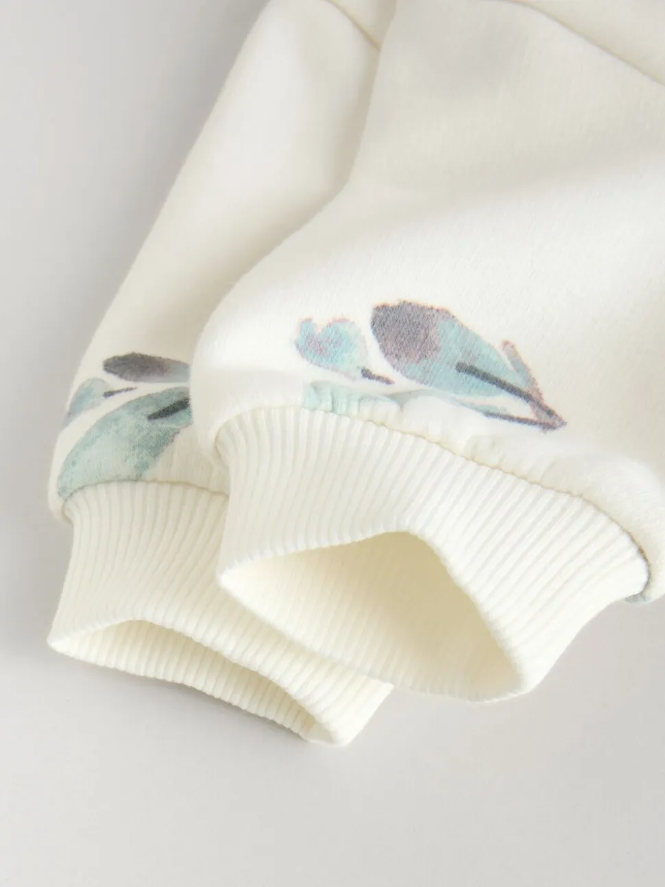 Crème gebloemd - Set van 2 -delige Baby Sweater en Joggingbroeken (0mnd -2jr)