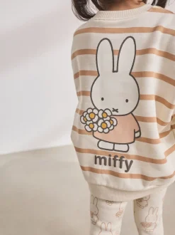 Crème gestreept - Set met Miffy-sweatshirt en legging (3 mnd-7 jr)