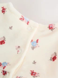 Crème met bloemetjesprint - 2 -delige Baby Set van velours Jurk met Lange mouwen en Panty''s (0mnd-2jr)