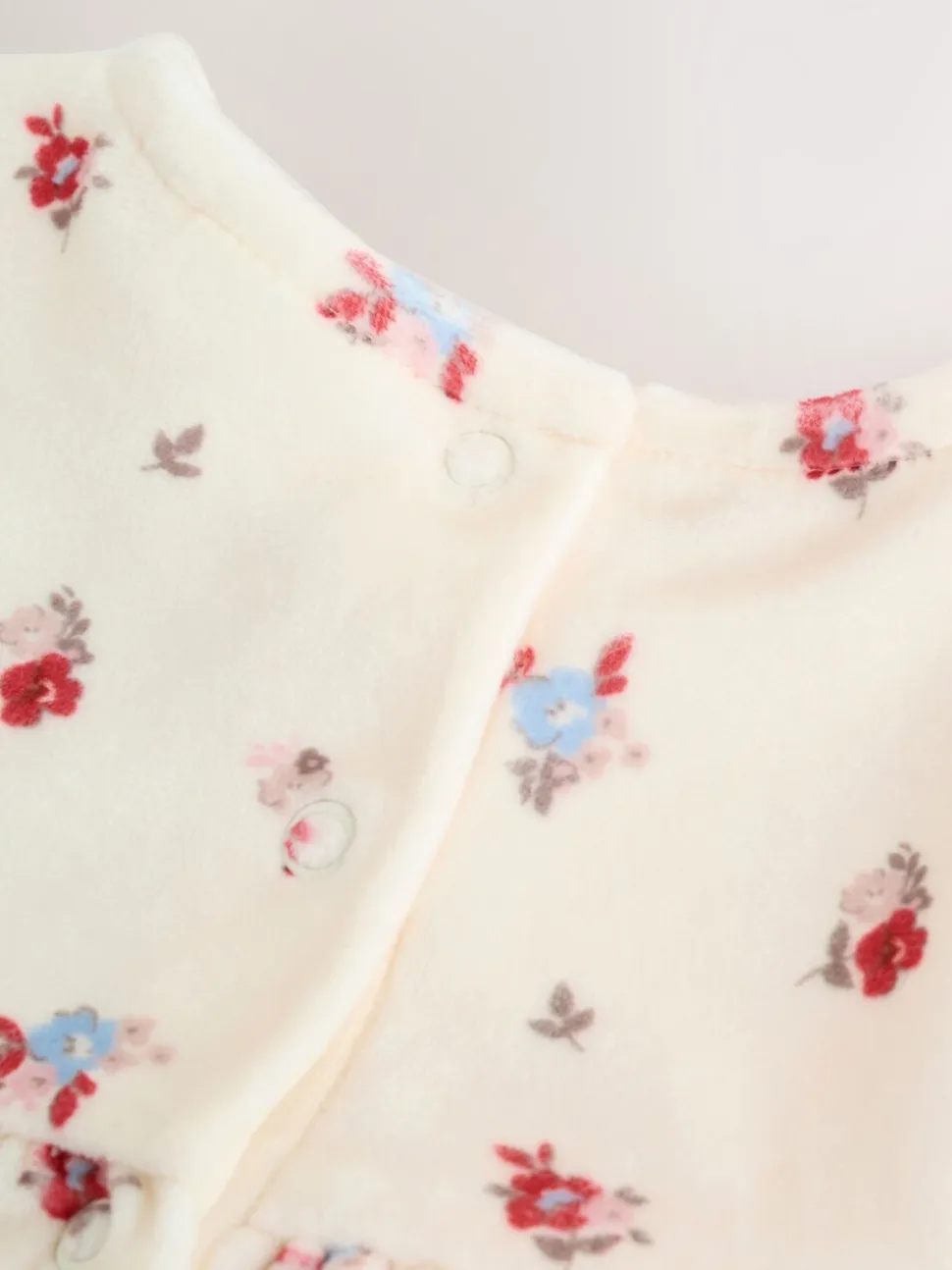 Crème met bloemetjesprint - 2 -delige Baby Set van velours Jurk met Lange mouwen en Panty''s (0mnd-2jr)