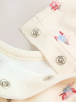 Crème met bloemetjesprint - 2 -delige Baby Set van velours Jurk met Lange mouwen en Panty''s (0mnd-2jr)