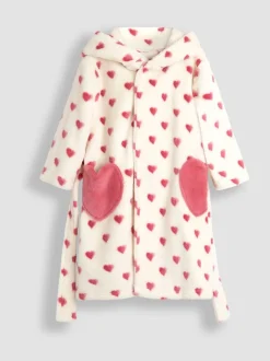 Crème met hartprint - JoJo Maman Bébé - Badjas