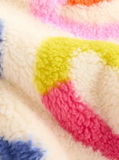 Crème Rainbow Squiggle - Fleece met ritssluiting (3mnd-7jr)