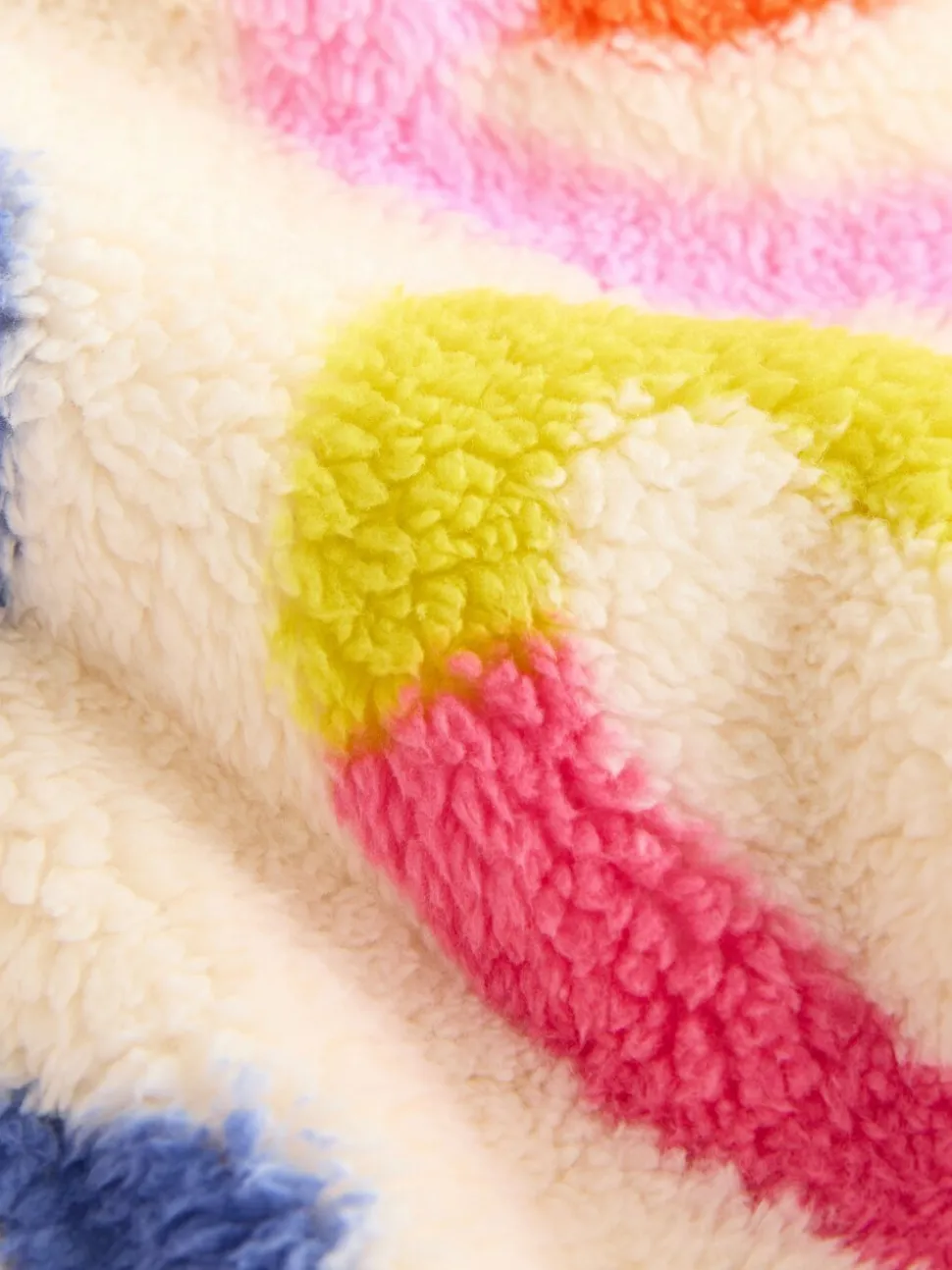 Crème Rainbow Squiggle - Fleece met ritssluiting (3mnd-7jr)