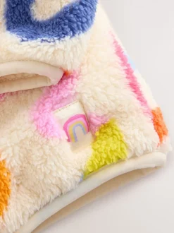 Crème Rainbow Squiggle - Fleece met ritssluiting (3mnd-7jr)
