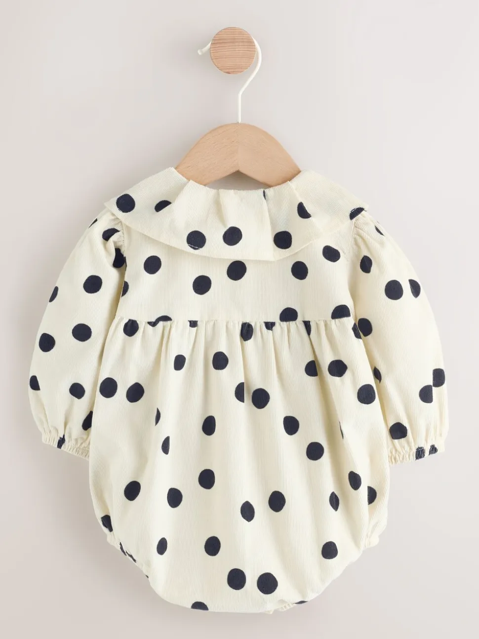Crème/Charcoal met stippen - Babyrompers met bloemenprint Set 2 -delig met maillot (0mnd -3jr)