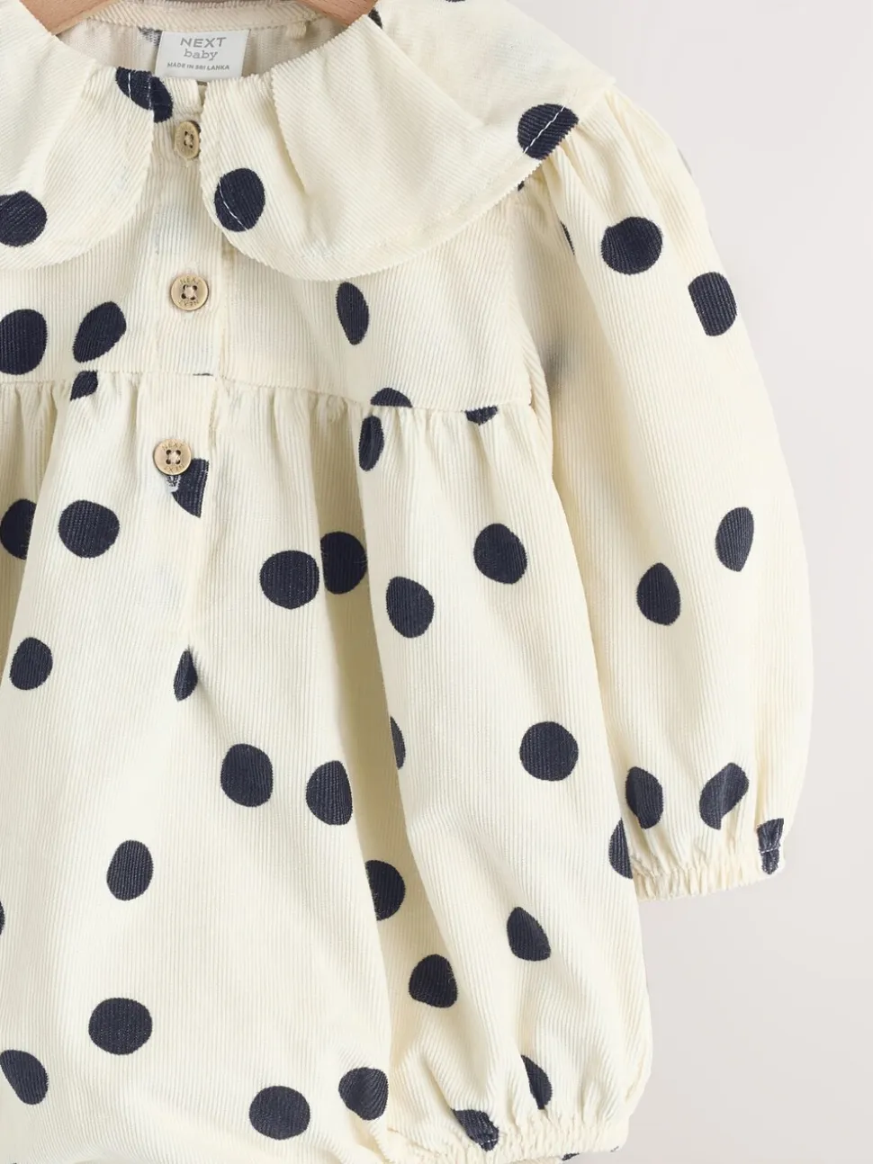 Crème/Charcoal met stippen - Babyrompers met bloemenprint Set 2 -delig met maillot (0mnd -3jr)