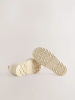 Crèmekleurig borg - Lage schoenen Shoot fleece gevoerde pantoffels