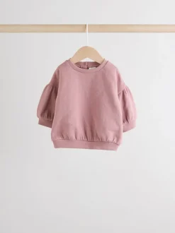 Crèmekleurig/roze - Baby sweatshirt en joggingbroek 6 -delige set (0mnd -2jr)