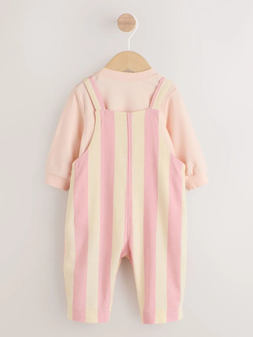 Crème/roze gestreept - Baby Set van bretelbroeken en Bodysuit 2 Pieces (0mnd.-3jr)