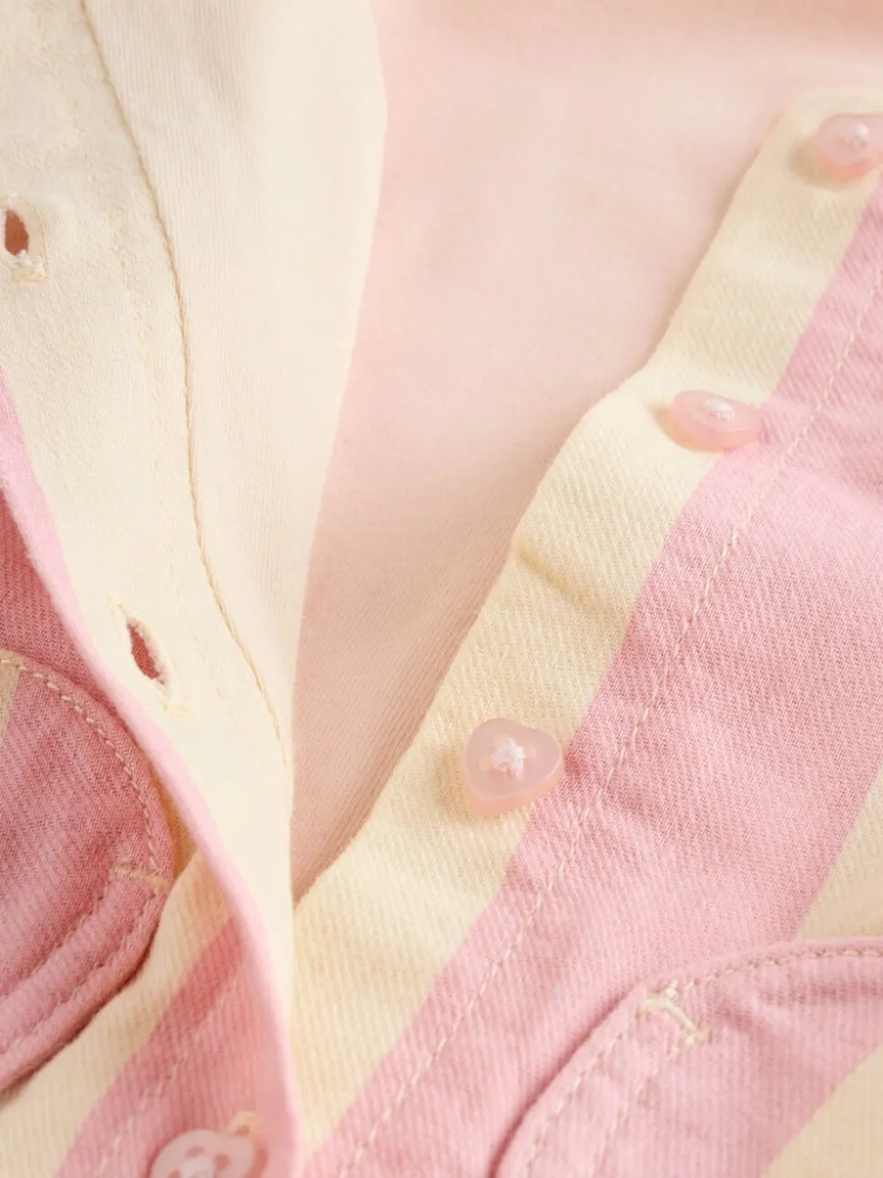 Crème/roze gestreept - Baby Set van bretelbroeken en Bodysuit 2 Pieces (0mnd.-3jr)