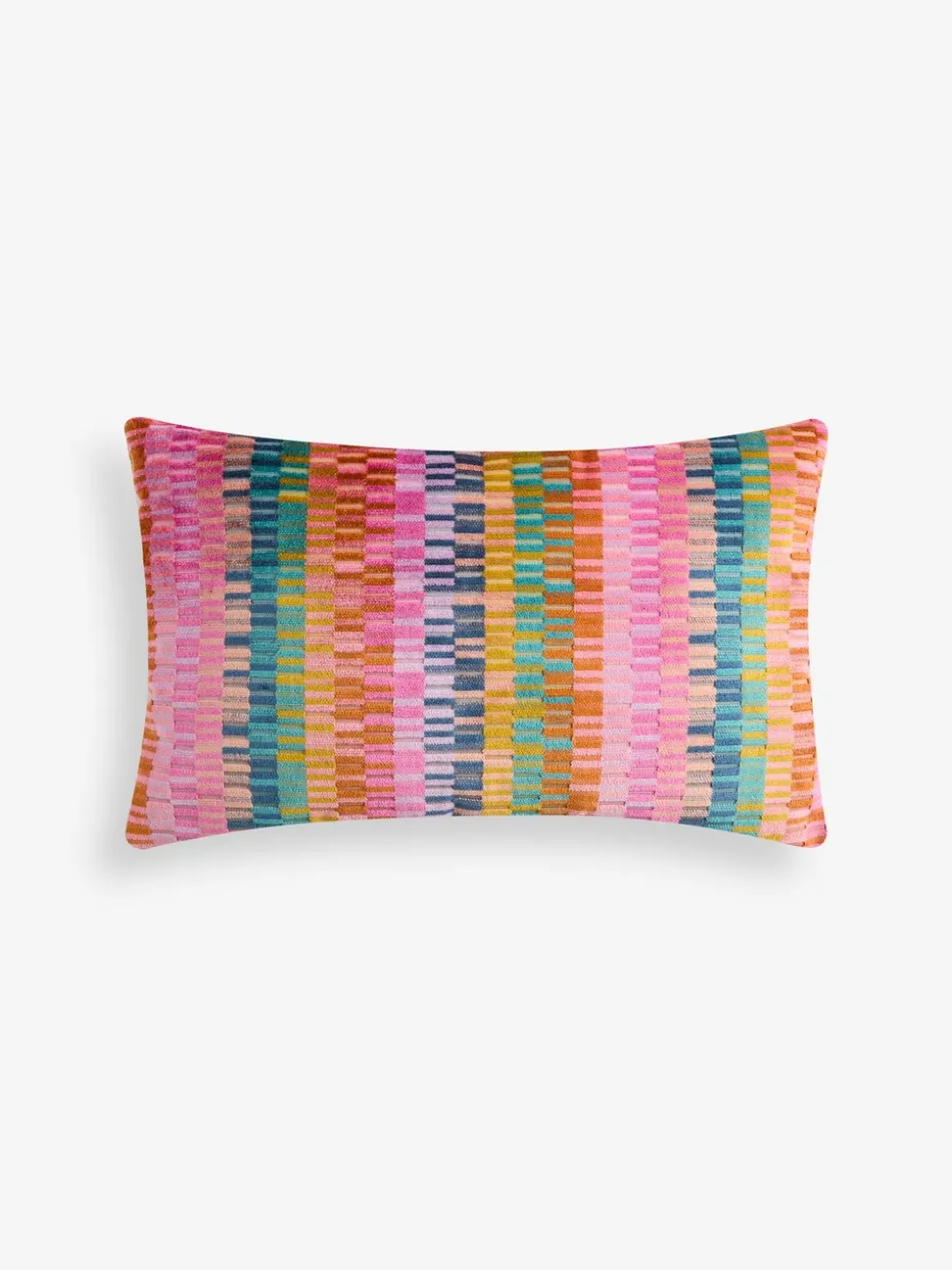 Cut Velvet Rio Blocks Cushion