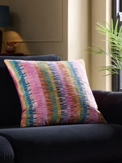 Cut Velvet Rio Blocks Cushion