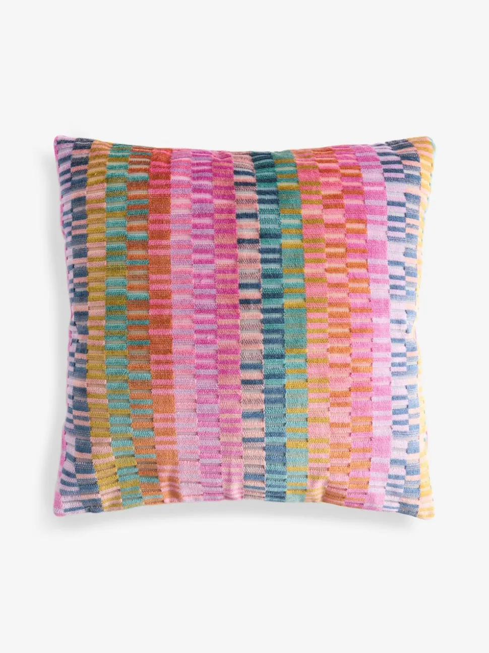 Cut Velvet Rio Blocks Cushion