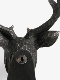 3D wanddecoratie van hert met metalen effect