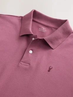 Damson roze - Normale Pasvorm - Piqué poloshirt met korte mouwen
