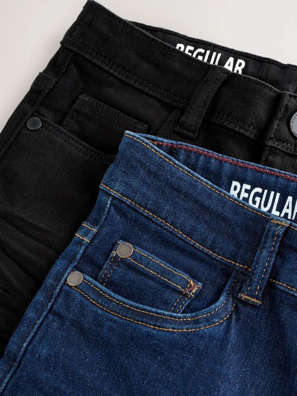 Dark Blue/ Black Denim - Stretchjeans 2 stuks (3-17jr)