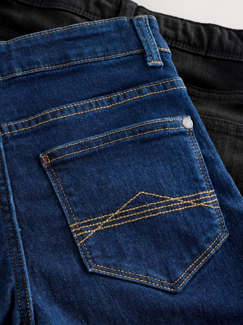 Dark Blue/ Black Denim - Stretchjeans 2 stuks (3-17jr)