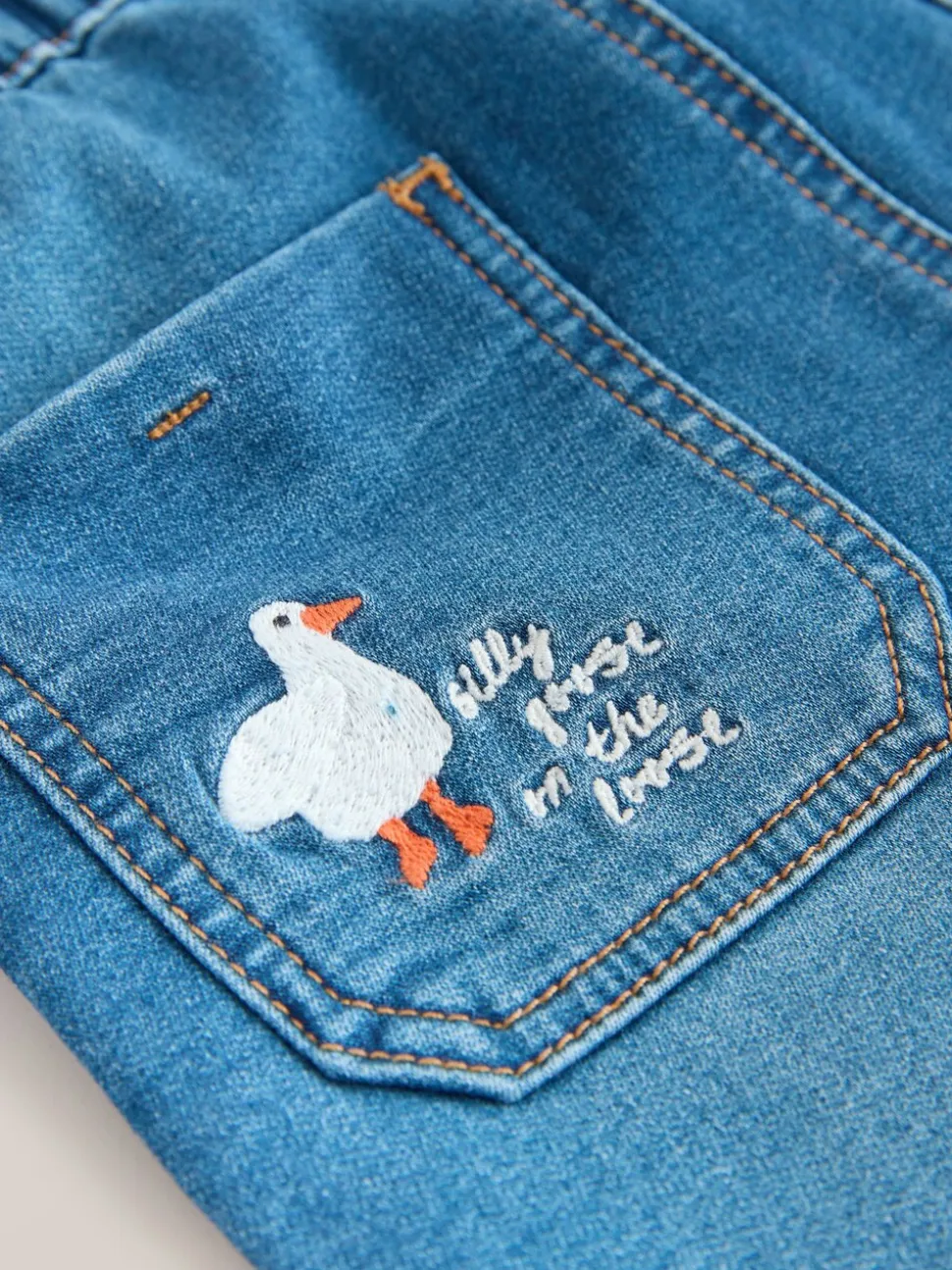 Dark Blue Character Farm - Loose Pull On Jeans (3mths-7yrs)
