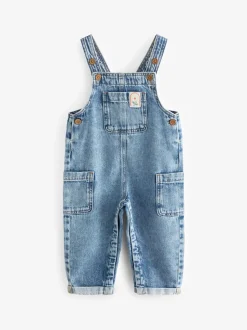 Denim - 100% katoenen bretelbroek (3 mnd-7 jr)