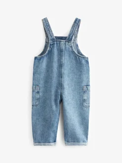 Denim - 100% katoenen bretelbroek (3 mnd-7 jr)