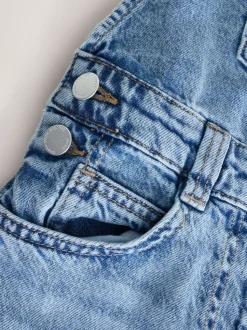 Denim - Barrel 100% katoenen bretelbroeken (3-16jr)